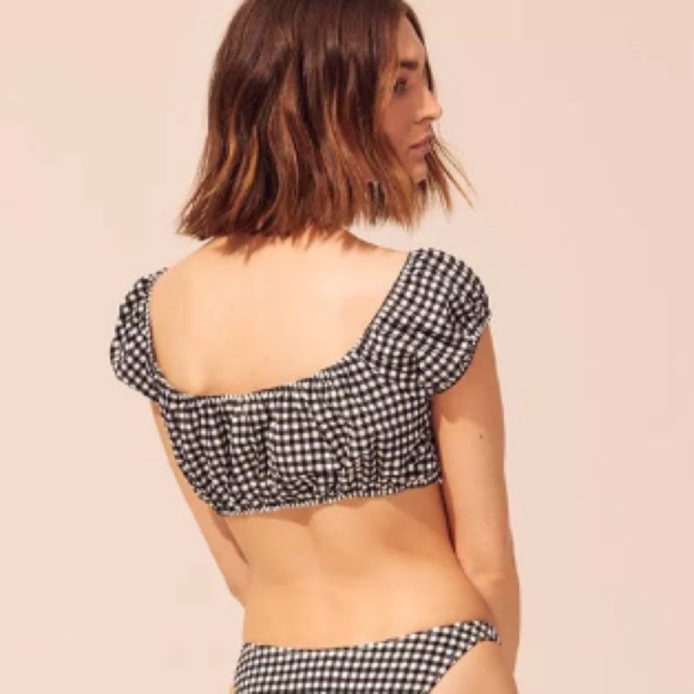SOLID & STRIPED The Eloise Cap-Sleeves Swim Top L - Picture 2 of 14